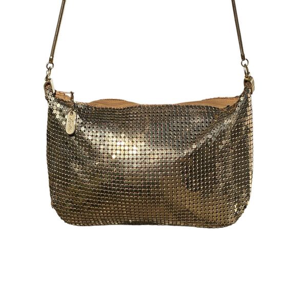 Lyrella Vintage Gold Mesh Evening Prom Shoulder Purse - Picture 1 of 10